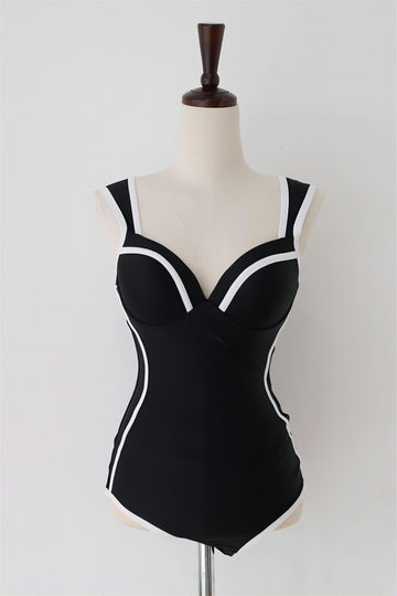 Sweetheart One Piece High Waits Bikini blanc